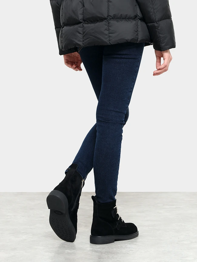 Ботинки женские зимние, цвет черный, натуральный спилок 7210320M | 8