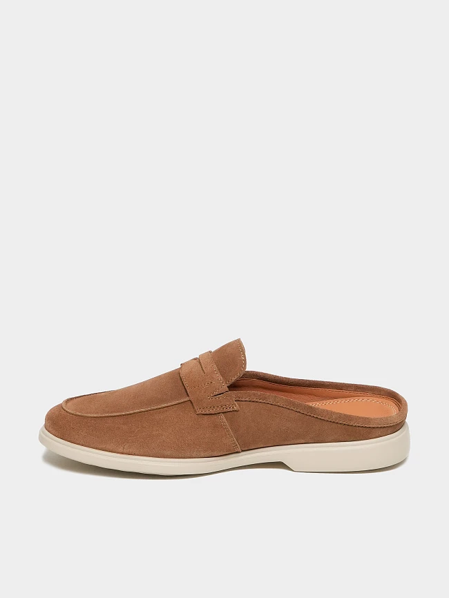 Сабо мужские летние, цвет бежевый, натуральный спилок M801339 | 6