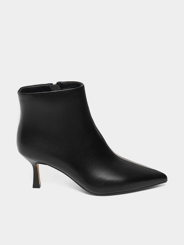 Ботильоны женские всесезонные, цвет черный, натуральная кожа 17VC420 | 1