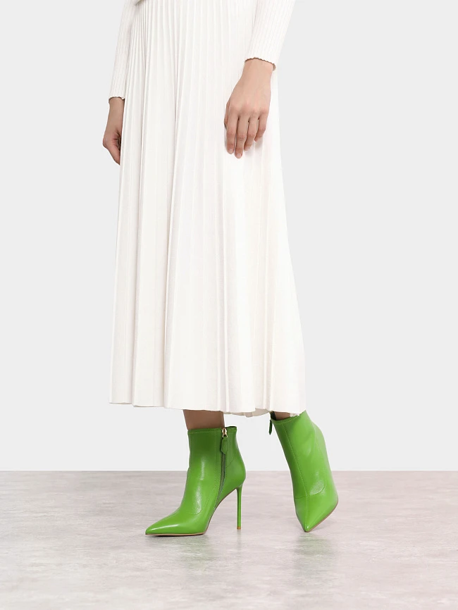 Ботильоны женские демисезонные, цвет зеленый, натуральная кожа 1492696 | 8