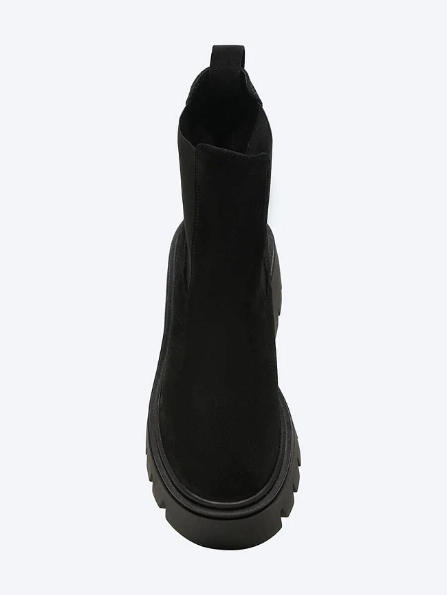 Полусапоги женские демисезонные, цвет черный, натуральный спилок 136886 | 5