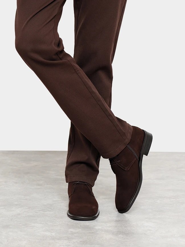 Ботинки мужские демисезонные, цвет коричневый, натуральный велюр M1022970 | 9