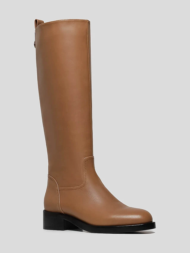 Сапоги 494193 женские цвет мокко, натуральная кожа 494193          | 1