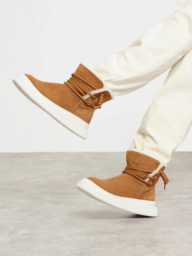 Полусапоги женские зимние, цвет рыжий, натуральный спилок 3630340M | 7