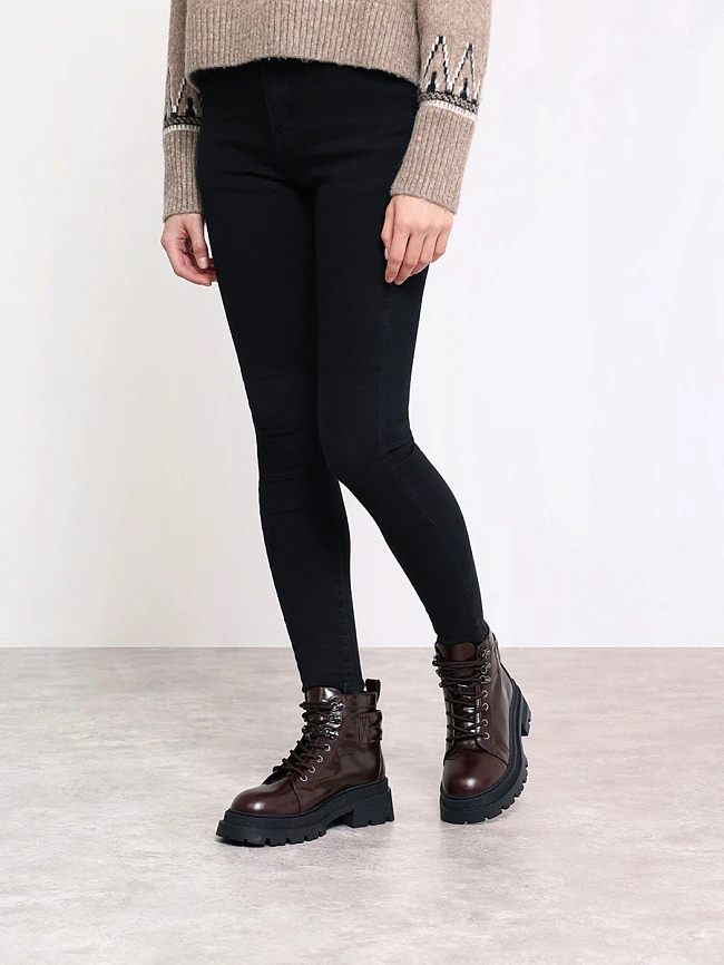 Ботинки женские зимние, цвет коричневый, натуральная масляная кожа 1013343M | 6