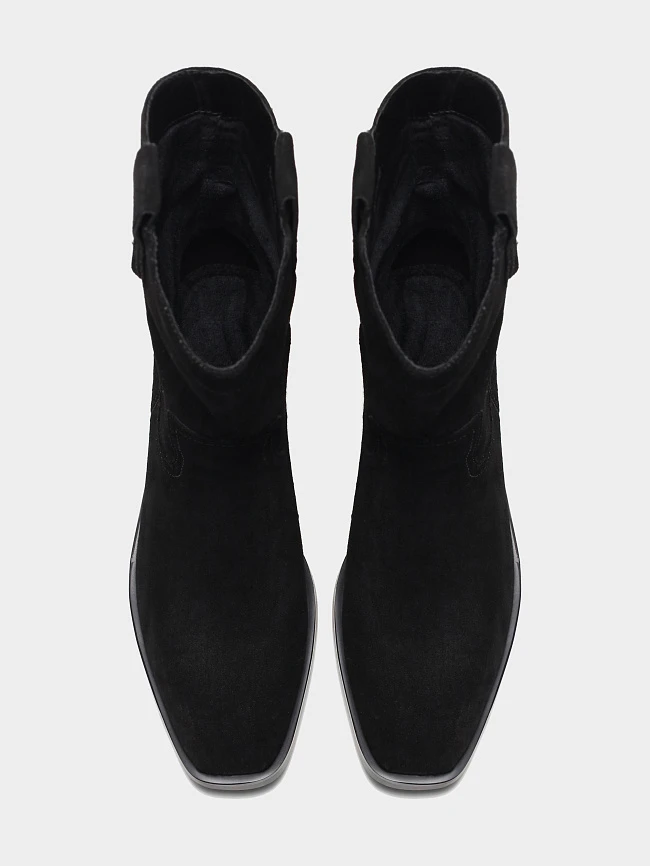 Полусапоги женские демисезонные, цвет черный, натуральный спилок 18410103 | 5