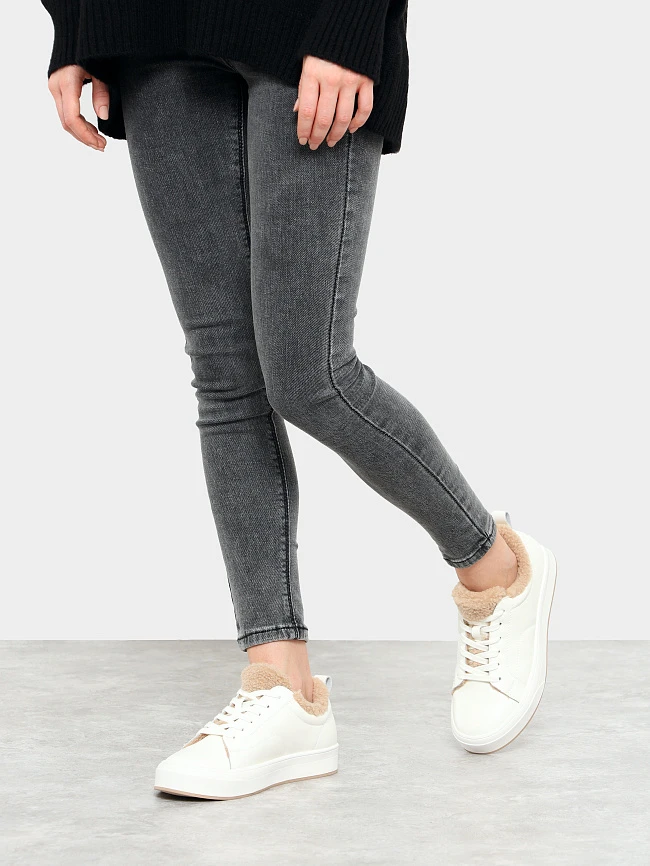 Кеды женские зимние, цвет белый, искусственная кожа 3630310M | 7