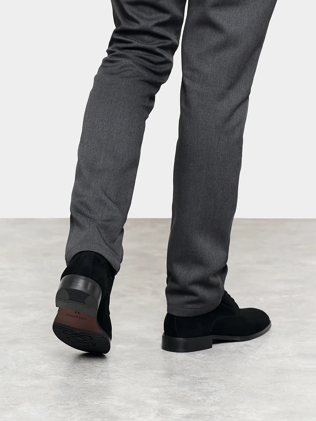 Полуботинки мужские всесезонные, цвет черный, натуральный велюр M1022945 | 8