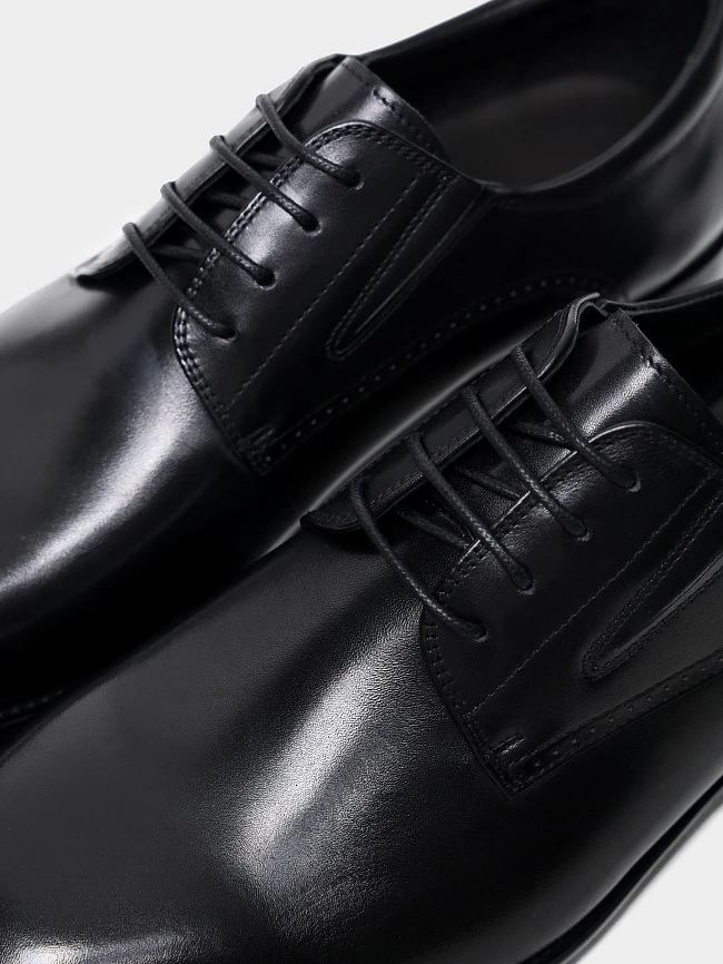 Полуботинки мужские всесезонные, цвет черный, натуральная кожа M1022940 | 6