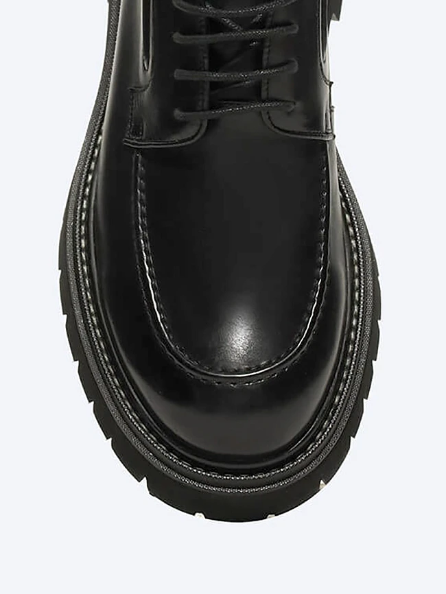 Полуботинки мужские всесезонные, цвет черный, натуральная кожа M1782503 | 4