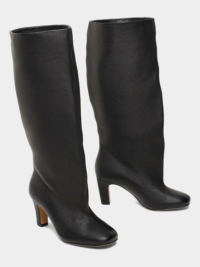 Сапоги женские демисезонные, цвет черный, натуральная кожа 7210414 | 3