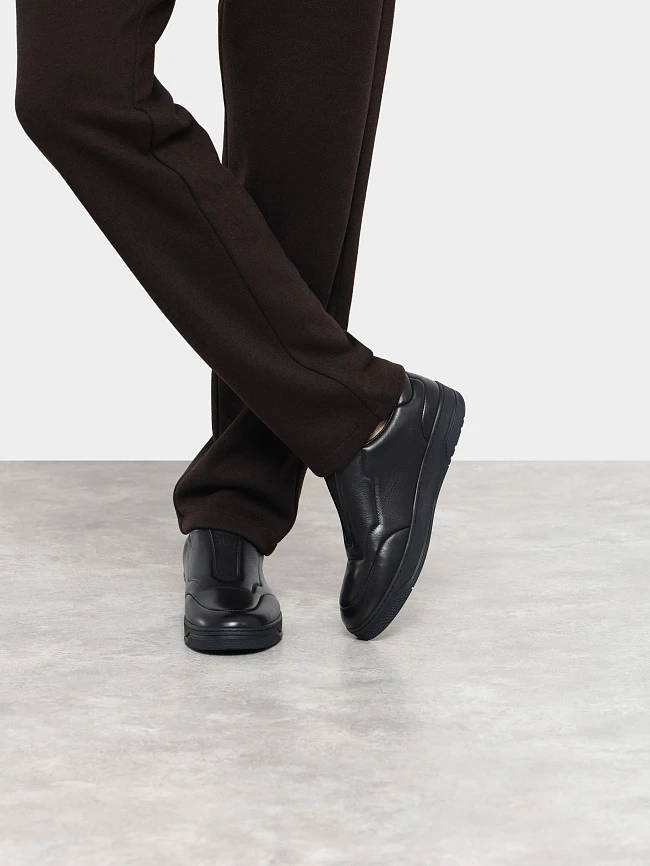 Кеды мужские демисезонные, цвет черный, натуральная кожа M1782192-1 | 9