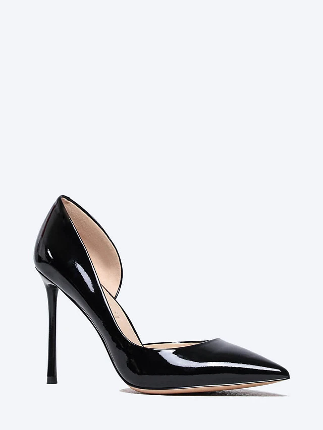 Туфли женские всесезонные, цвет черный, натуральная лаковая кожа 496648 | 1