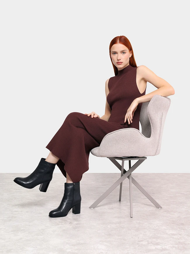 Полусапоги женские зимние, цвет черный, натуральная кожа 1730120M | 12