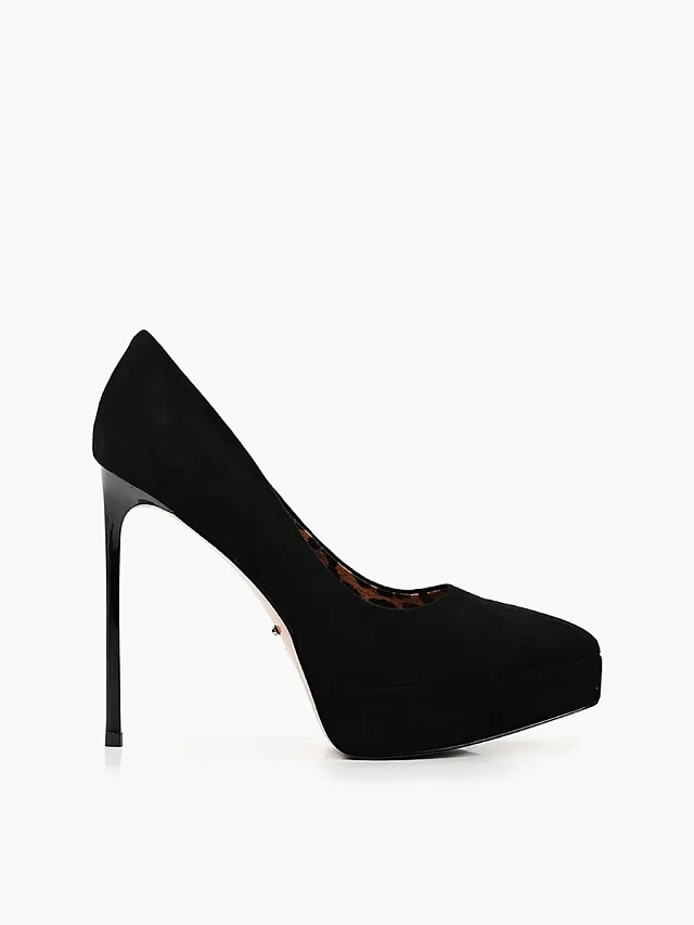 Туфли женские всесезонные, цвет черный, натуральный велюр 496269P | 1