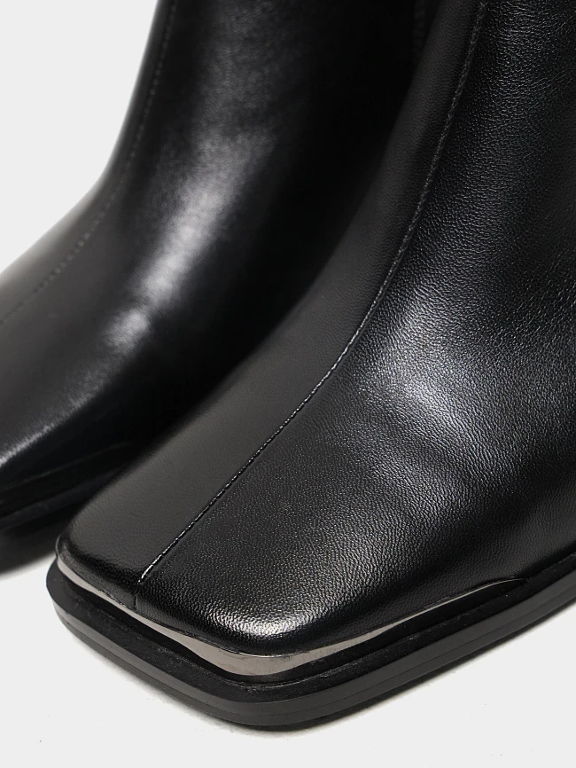 Ботильоны женские всесезонные, цвет черный, натуральная кожа 642274 | 6