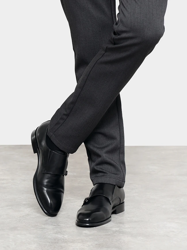 Туфли мужские всесезонные, цвет черный, натуральная кожа M1022958 | 9