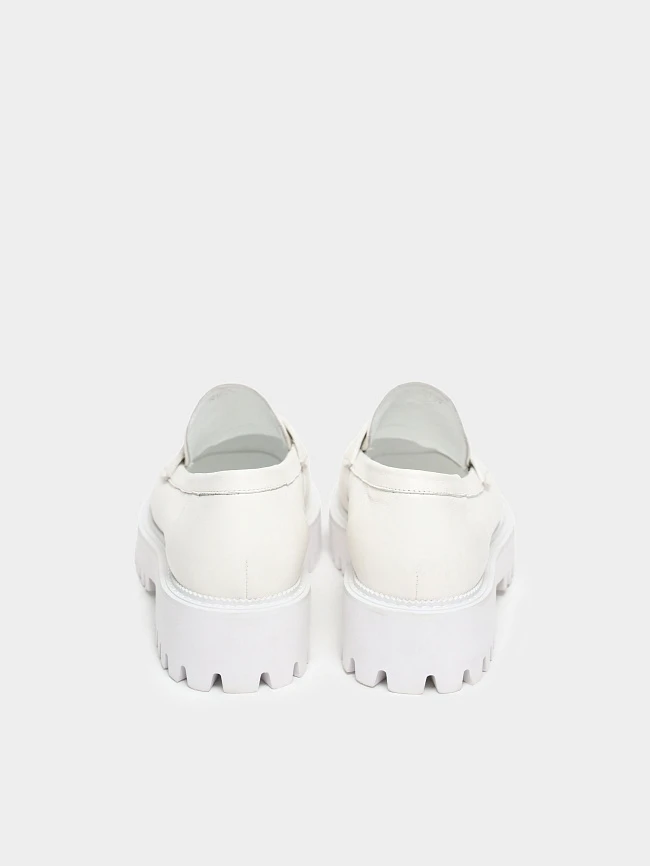 Лоферы женские всесезонные, цвет молочный, натуральная кожа 1013161 | 6