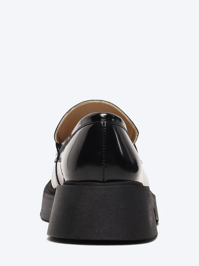 Лоферы женские всесезонные, цвет черный, натуральная кожа и полимерные материалы 1849369 | 5