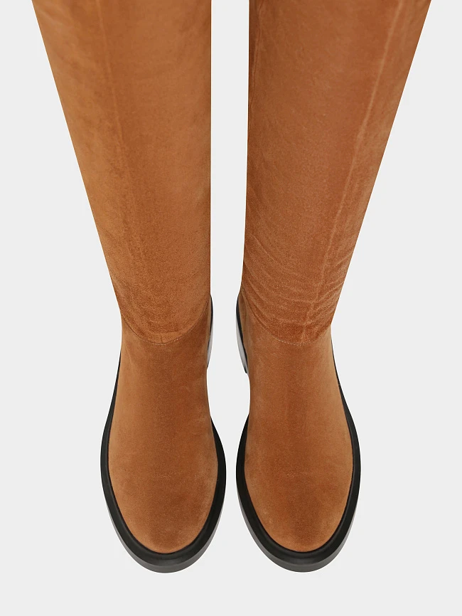 Ботфорты женские демисезонные, цвет коричневый, натуральный спилок 1820419 | 5