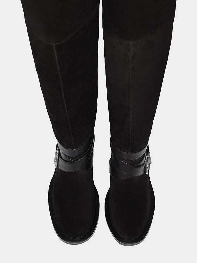 Ботфорты женские демисезонные, цвет коричневый, натуральный спилок/натуральная кожа 1494804 | 5