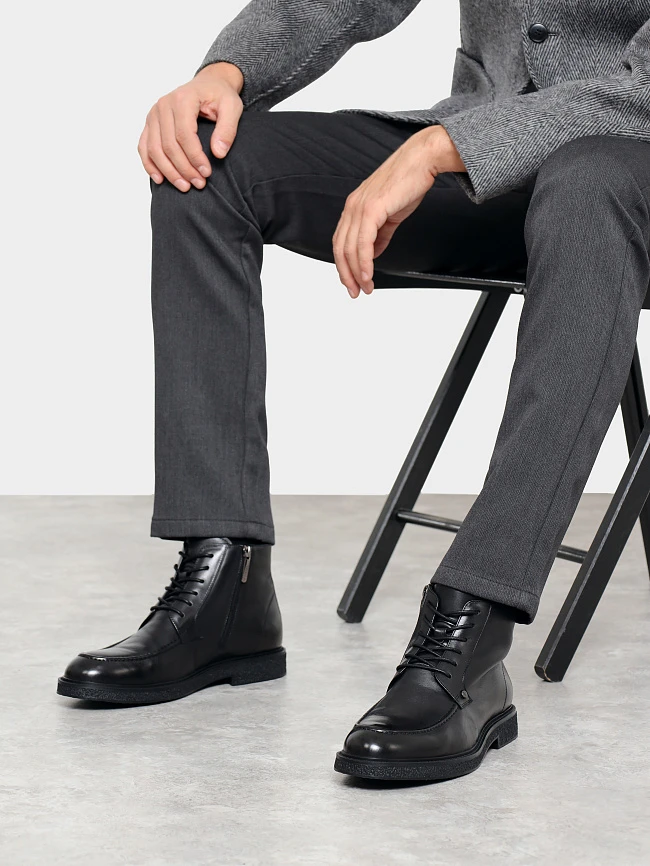 Ботинки мужские демисезонные, цвет черный, натуральная кожа M1782537 | 10