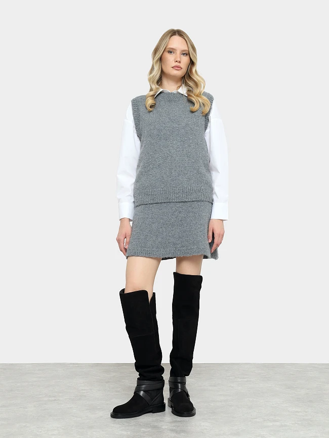 Ботфорты женские демисезонные, цвет коричневый, натуральный спилок/натуральная кожа 1494804 | 10