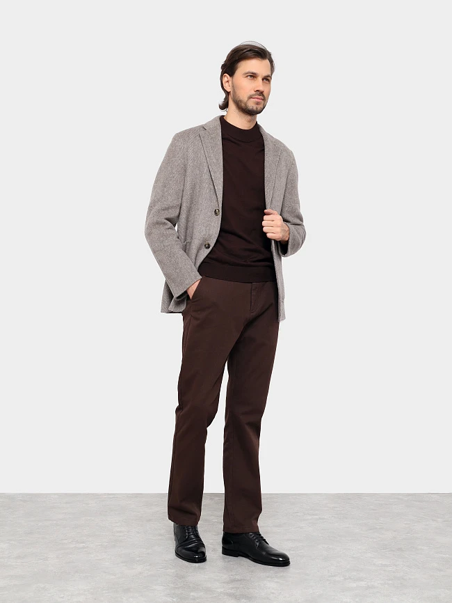 Полуботинки мужские всесезонные, цвет черный, натуральная кожа M262229 | 8