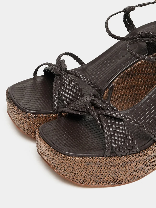 Босоножки женские летние, цвет коричневый, натуральная кожа 1821754 | 4