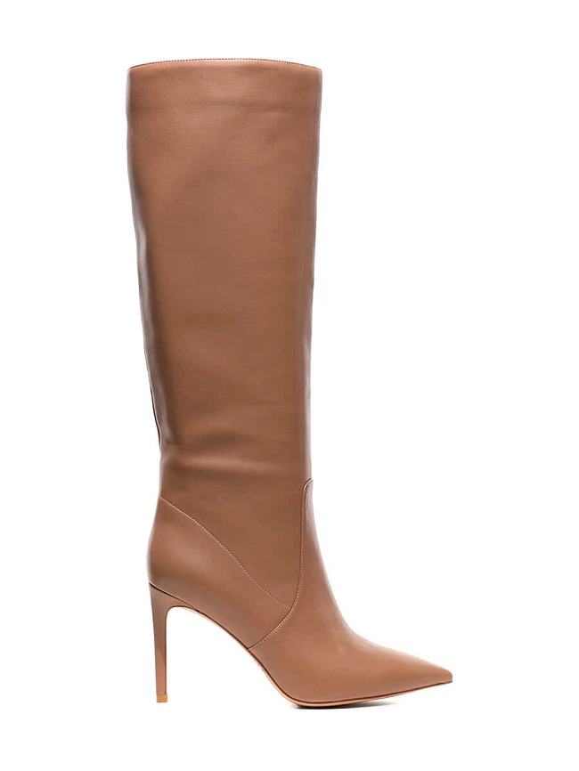 Сапоги 493295 женские цвет бежевый, натуральная кожа 493295          | 2