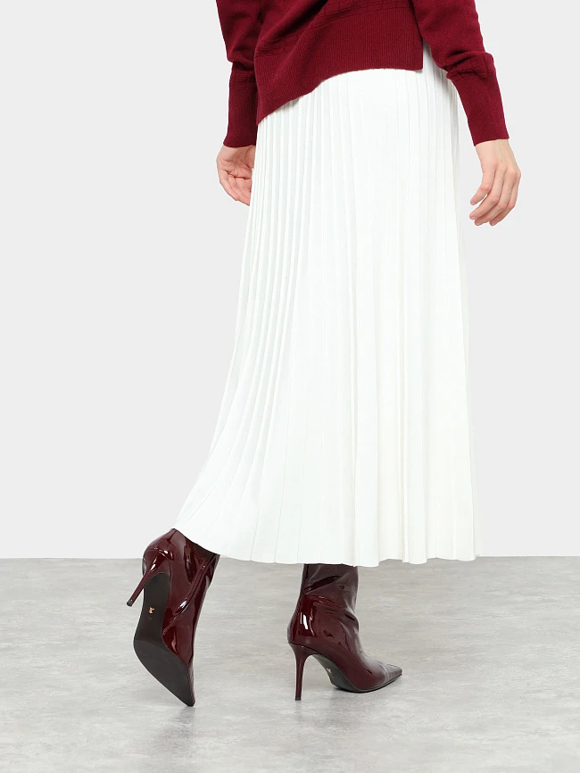 Полусапоги женские демисезонные, цвет бордовый, натуральная лаковая кожа 1494513 | 8