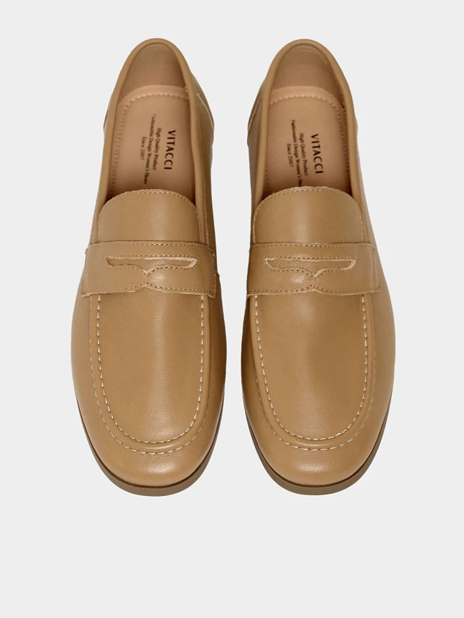 Лоферы женские всесезонные, цвет рыжий, натуральная кожа 3630233 | 5