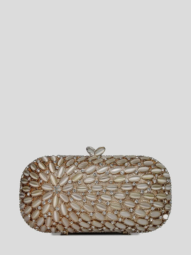 Клатчи C0933-28P женские цвет золотой, текстиль/стразы C0933-28P       | 1
