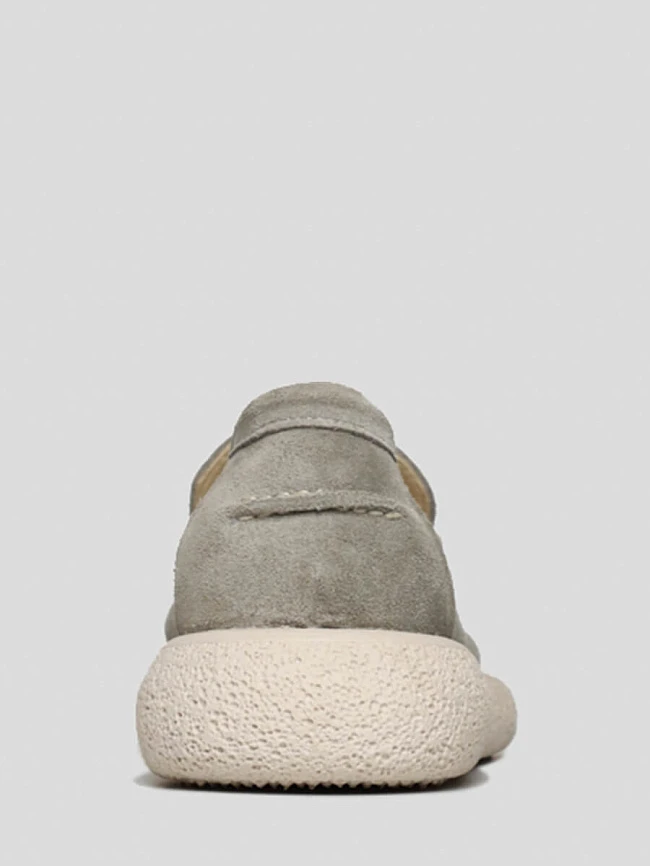 Лоферы женские всесезонные, цвет серый, натуральный велюр 136301 | 5