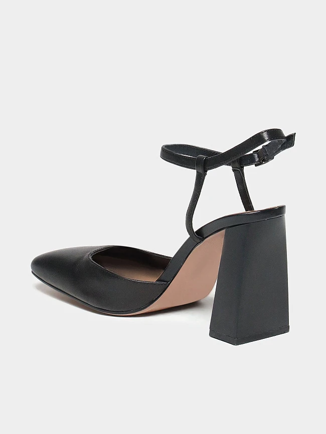 Туфли женские летние, цвет черный, натуральная кожа 1013922 | 3