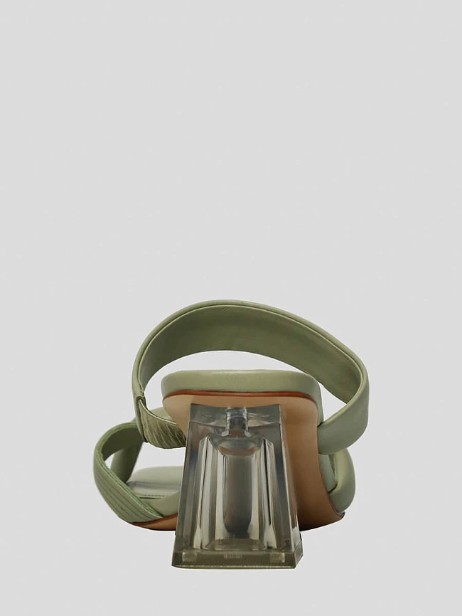 Сабо женские летние, цвет зеленый, натуральная кожа 1820012 | 5