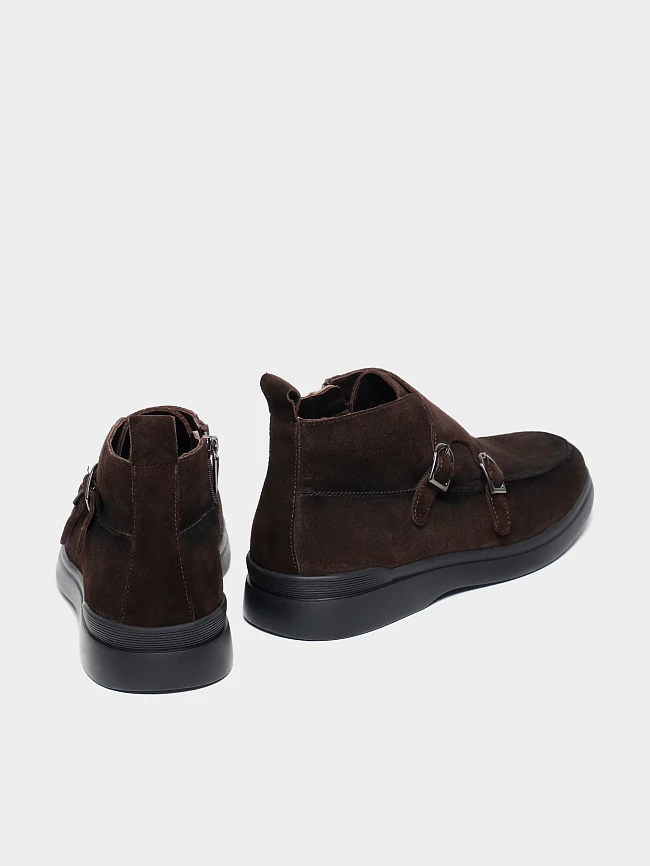 Ботинки мужские демисезонные, цвет коричневый, натуральный спилок M801219 | 4