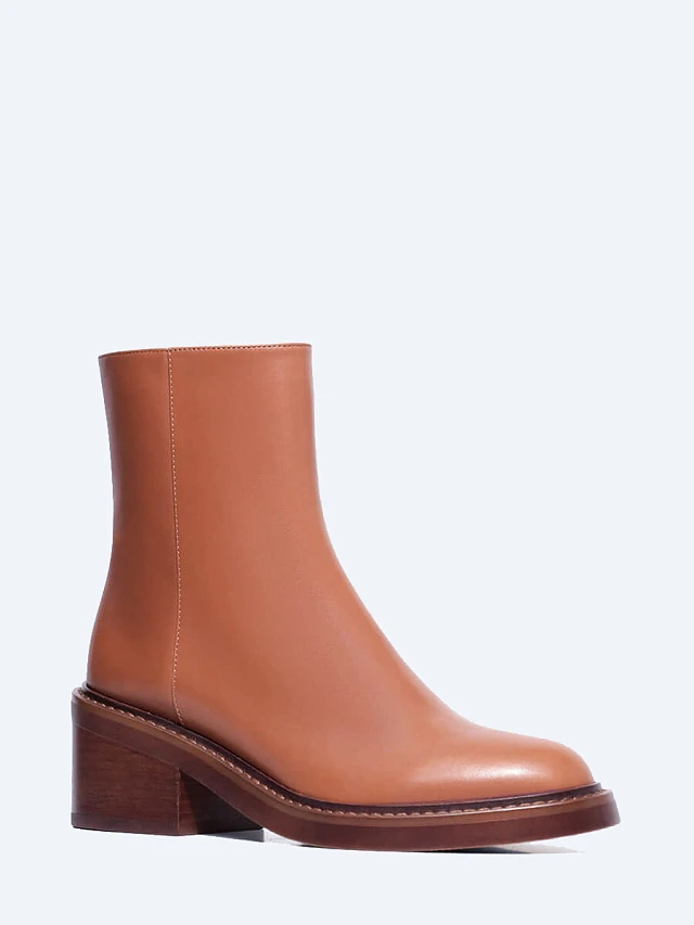 Полусапоги женские демисезонные, цвет коричневый, натуральная кожа 495410 | 1