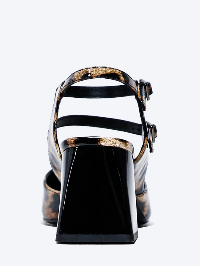 Туфли женские летние, цвет мультиколор, натуральная лаковая кожа 1821341 | 5