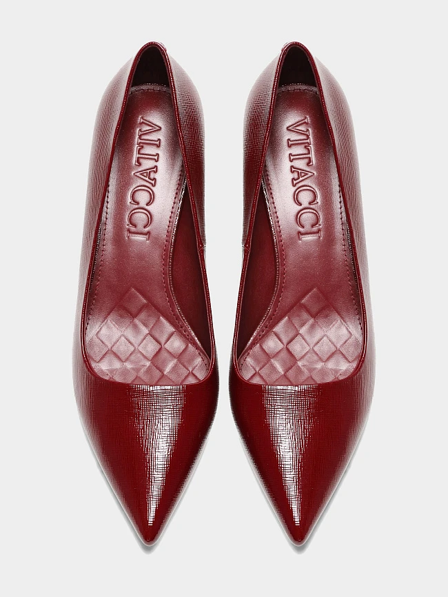 Туфли женские всесезонные, цвет бордовый, натуральная кожа 497007-2 | 4