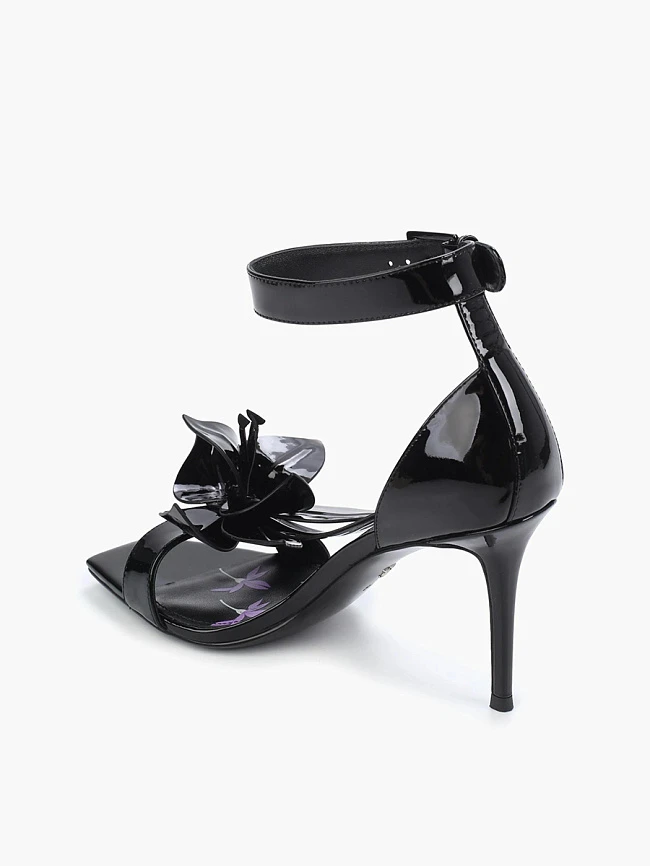 Босоножки женские летние, цвет черный, натуральная лаковая кожа 1494163 | 3