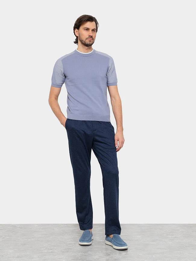 Лоферы мужские демисезон; лето;, цвет голубой, натуральный спилок M801324 | 8