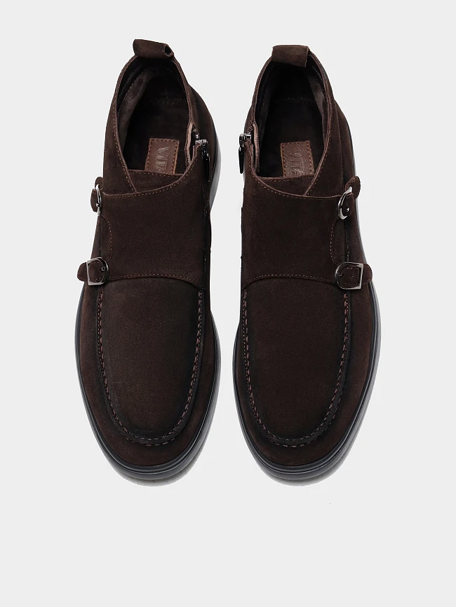 Ботинки мужские демисезонные, цвет коричневый, натуральный спилок M801219 | 5