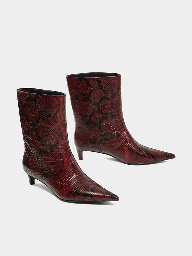 Полусапоги женские всесезонные, цвет бордовый, натуральная кожа 1494677 | 3