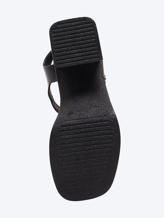 Босоножки женские летние, цвет черный, натуральная кожа 136710 | 6