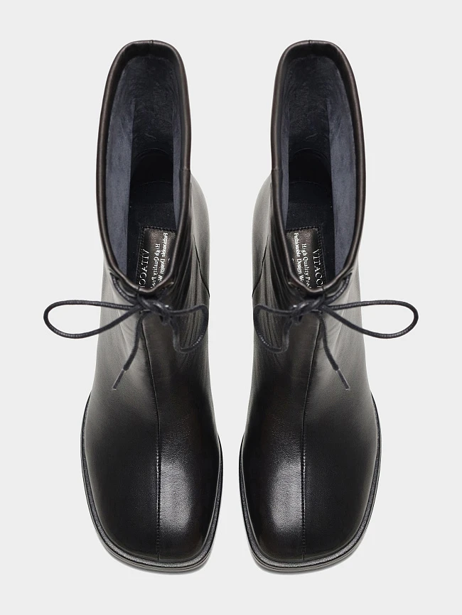 Полусапоги женские всесезонные, цвет черный, натуральная кожа 1731204 | 5