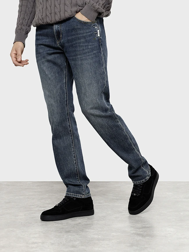 Кеды мужские зимние, цвет черный, натуральный спилок M253853M | 6