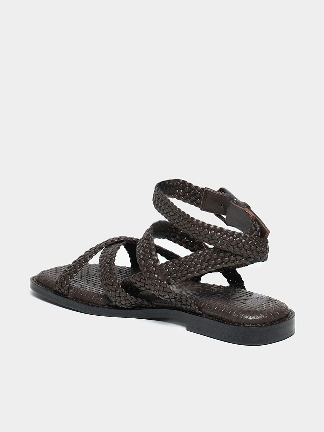 Сандалии женские летние, цвет коричневый, натуральная кожа 1821707 | 3