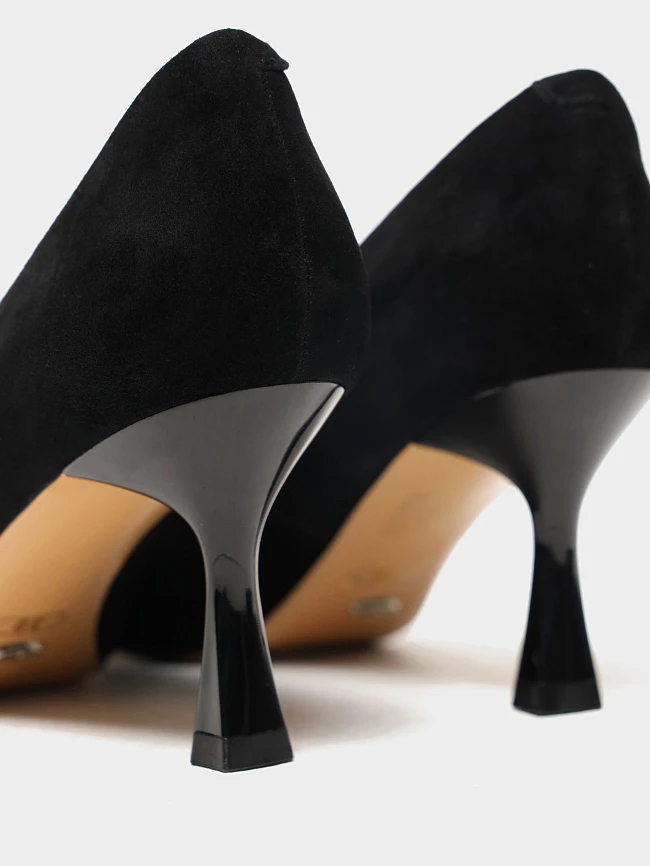 Туфли женские всесезонные, цвет черный, натуральный велюр 7210391 | 6