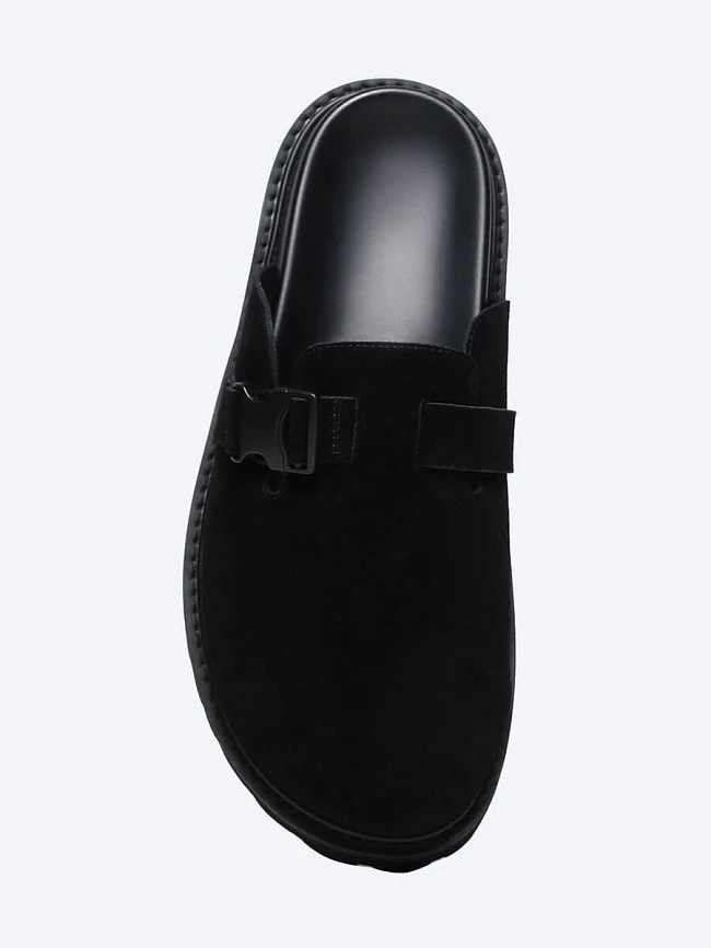 Сабо мужские летние, цвет черный, натуральный спилок M1782432 | 4